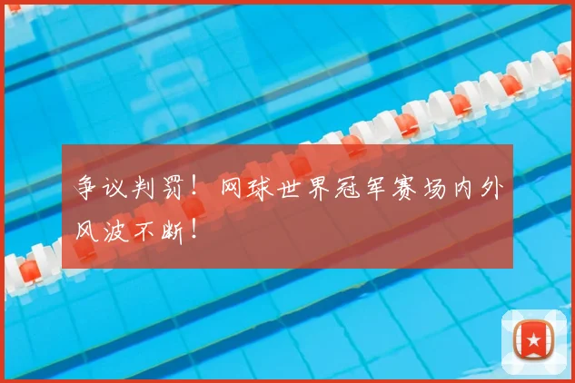 争议判罚!网球世界冠军赛场内外风波不断!